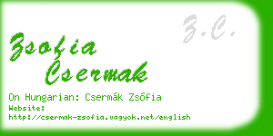 zsofia csermak business card